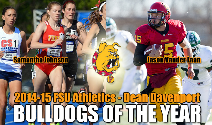 All-Americans Jason Vander Laan & Samantha Johnson Selected As Ferris State Dean Davenport "Bulldogs Of The Year"