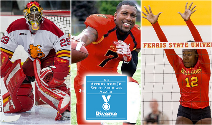 Three Ferris State Student-Athletes Honored As 2016 Arthur Ashe Jr. Sports Scholars