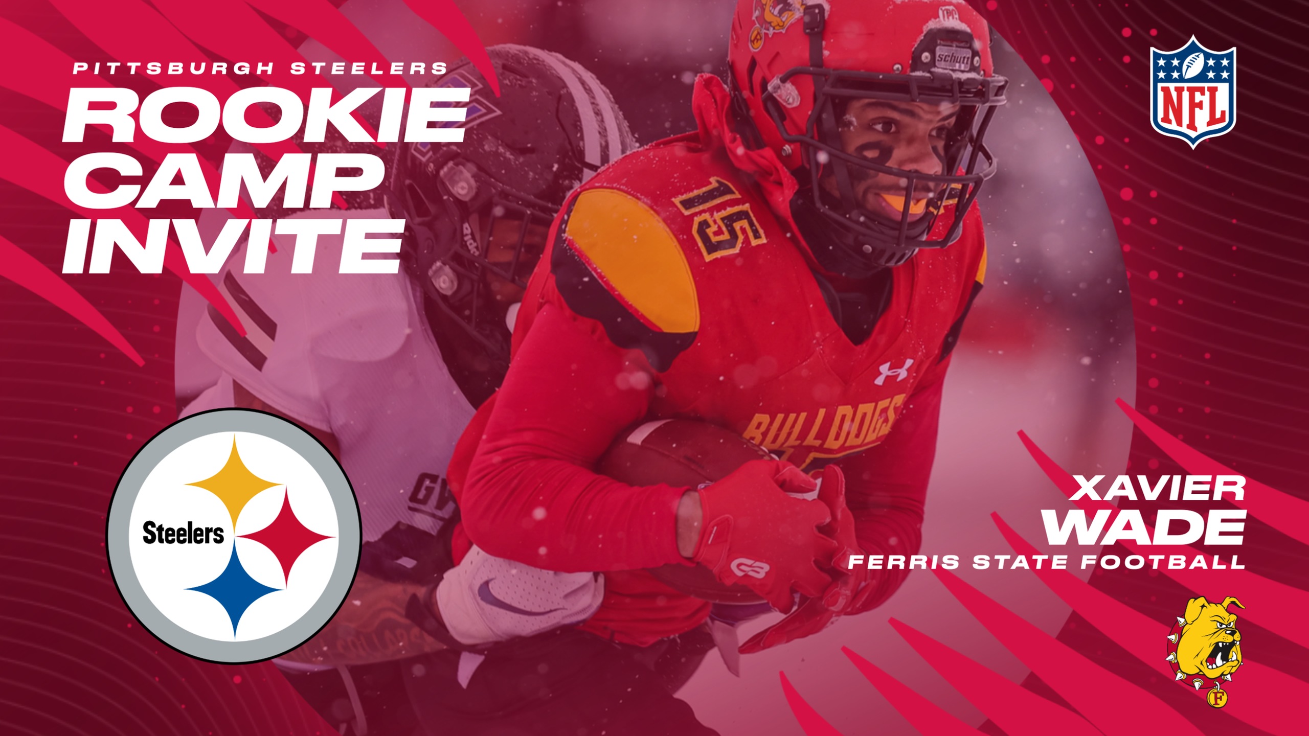 Ferris State Football Alum Xavier Wade Earns NFL Opportunity From Pittsburgh Steelers