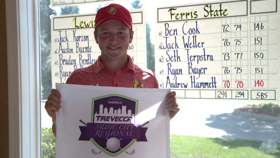 Ferris State's Andrew Hammett Wins Medalist Honors As Bulldogs Place 6th At Music City Regional