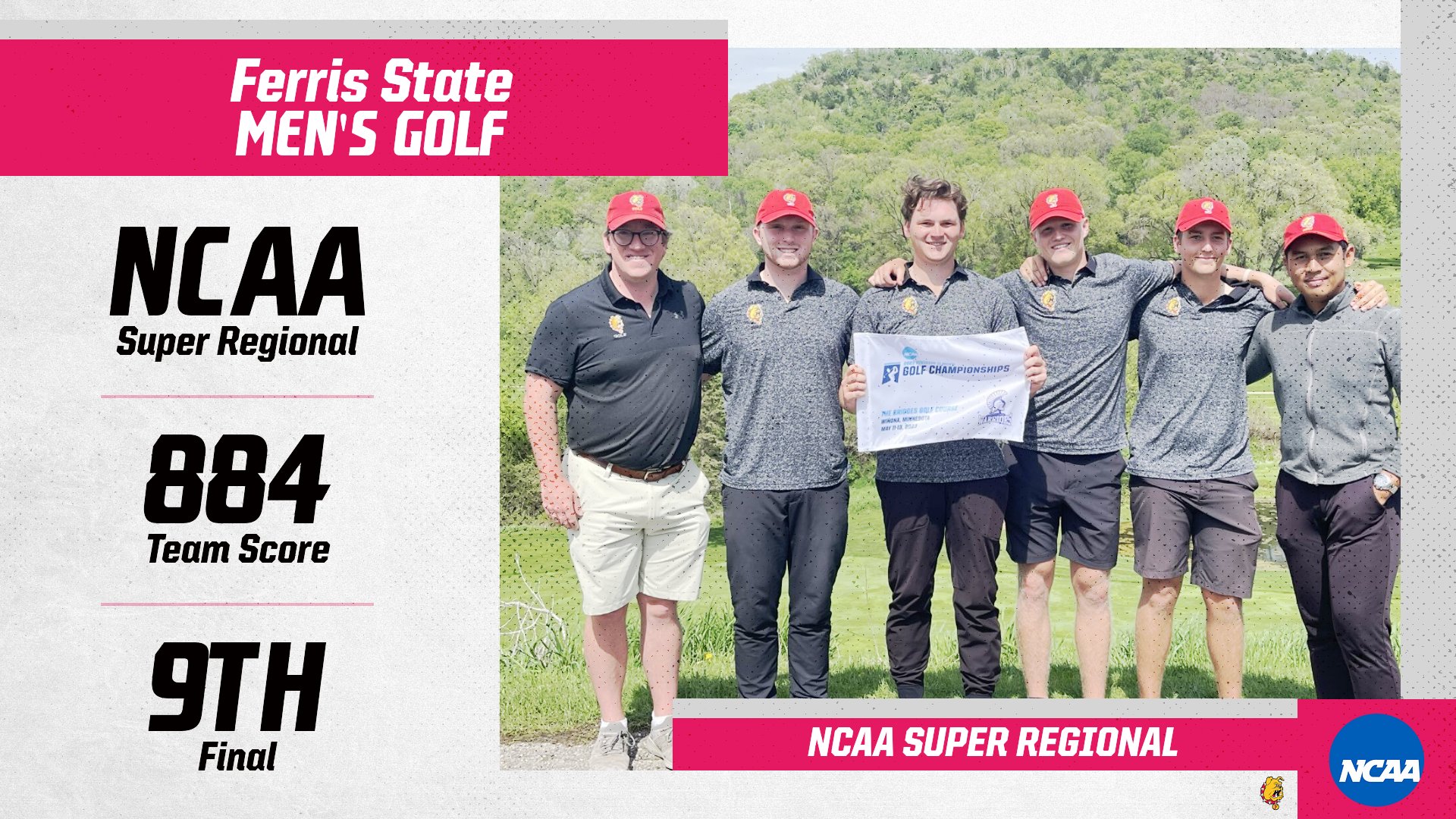 Ferris State Makes Strong Push On Final Day As Play Concludes At NCAA Super Region Championships