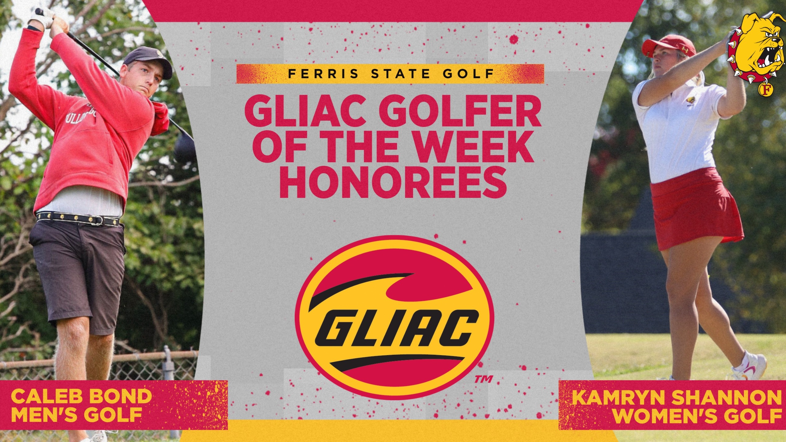 Ferris State Sweeps GLIAC Weekly Golf Awards