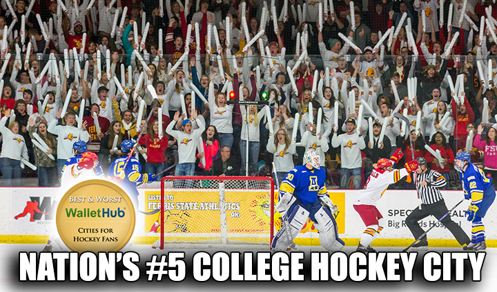 Home Of Ferris State Hockey Tabbed Nation's #5 College Hockey City!