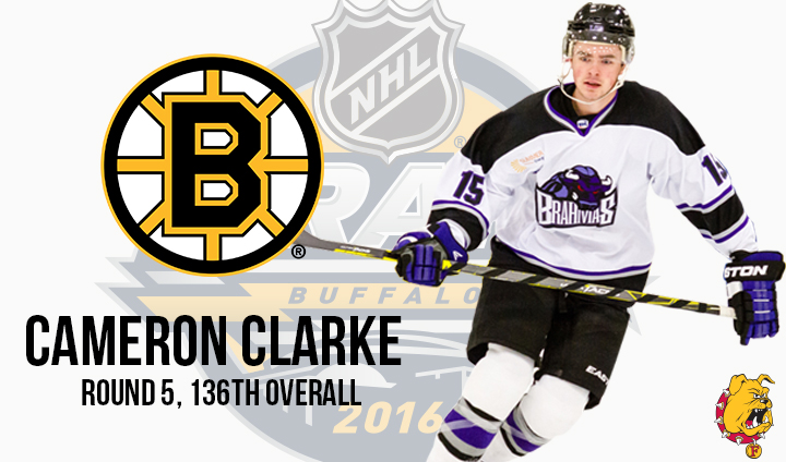 Incoming Freshman Cameron Clarke Chosen By Boston Boston Bruins In 2016 NHL Draft