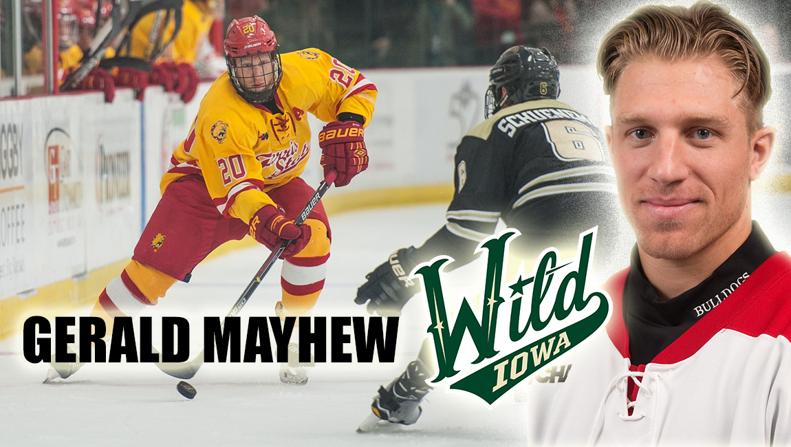 Ferris State Hockey Standout Gerald Mayhew Signs Pro Contract With American Hockey League's Iowa Wild