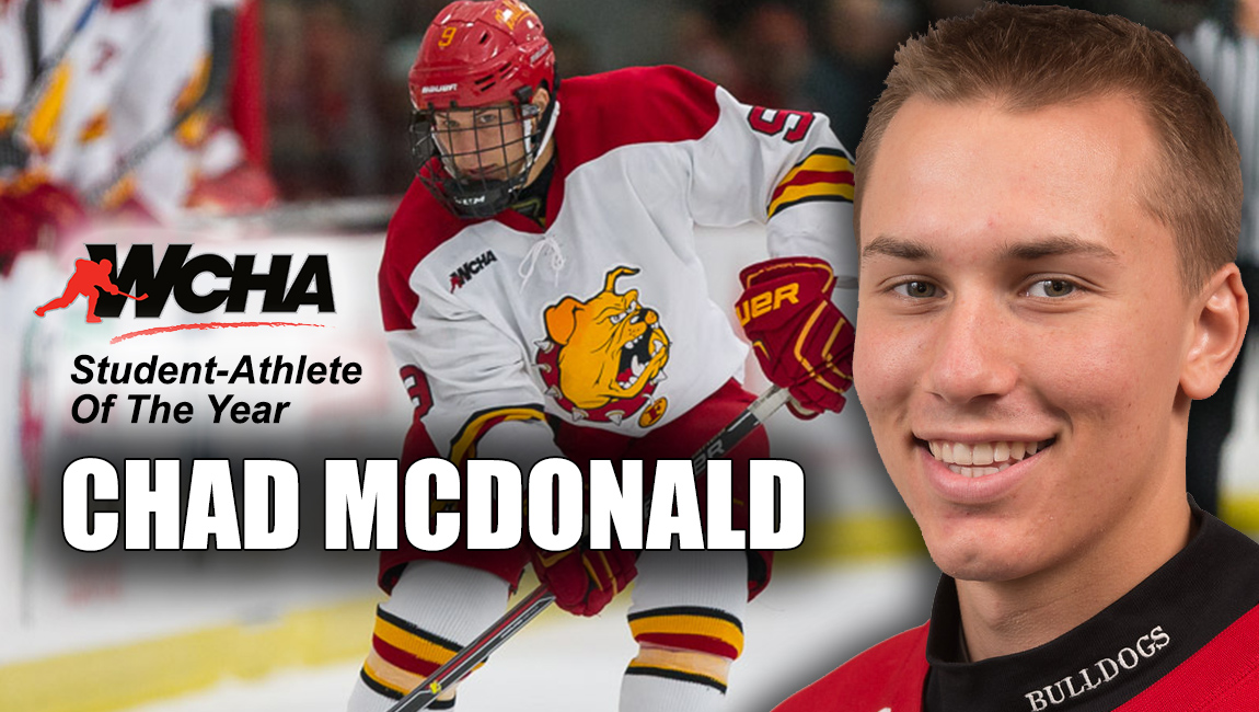 Bulldog Hockey Senior Chad McDonald Tabbed As 2017 WCHA Student-Athlete Of The Year