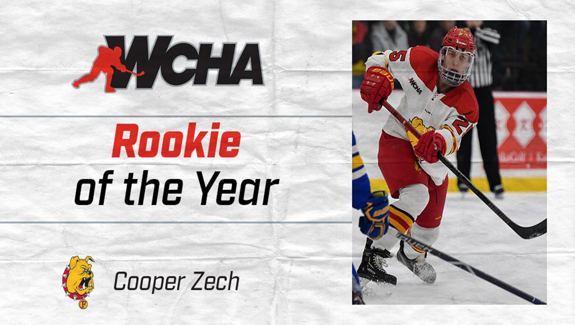 Ferris State Freshman Cooper Zech Named WCHA Rookie Of The Year