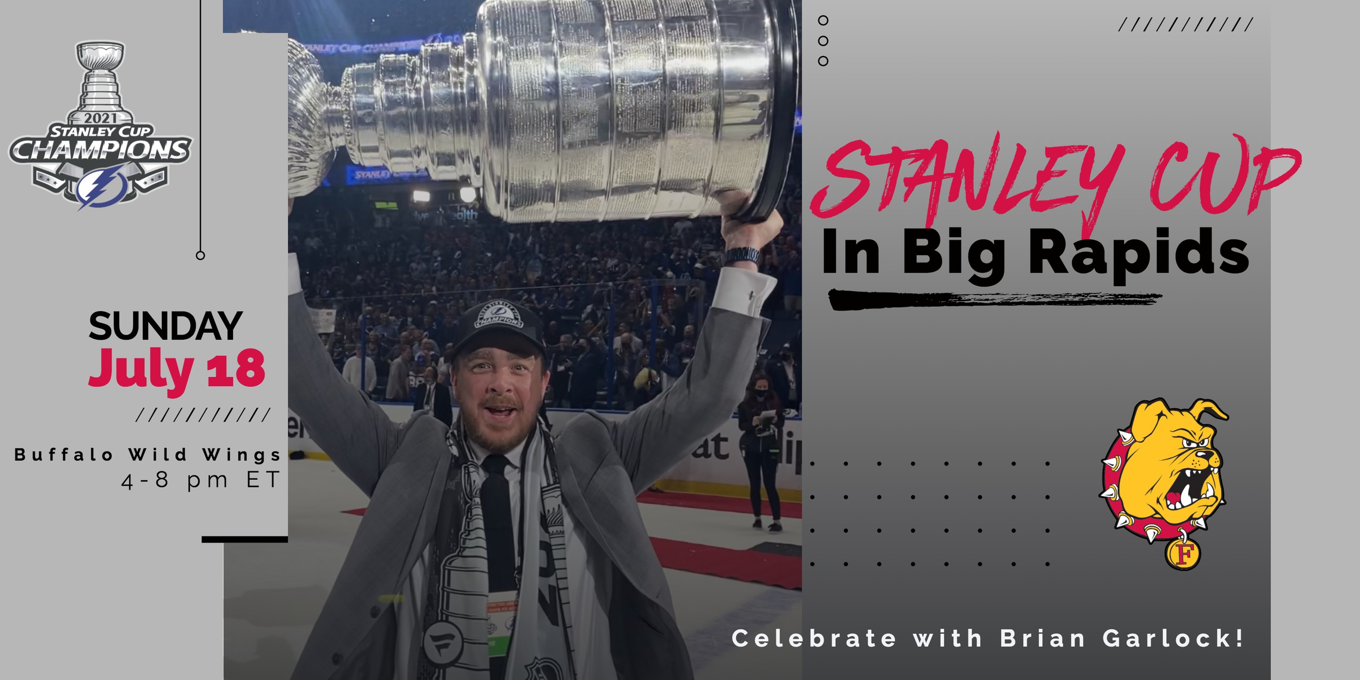 Brian Garlock To Bring Stanley Cup To Big Rapids This Sunday!
