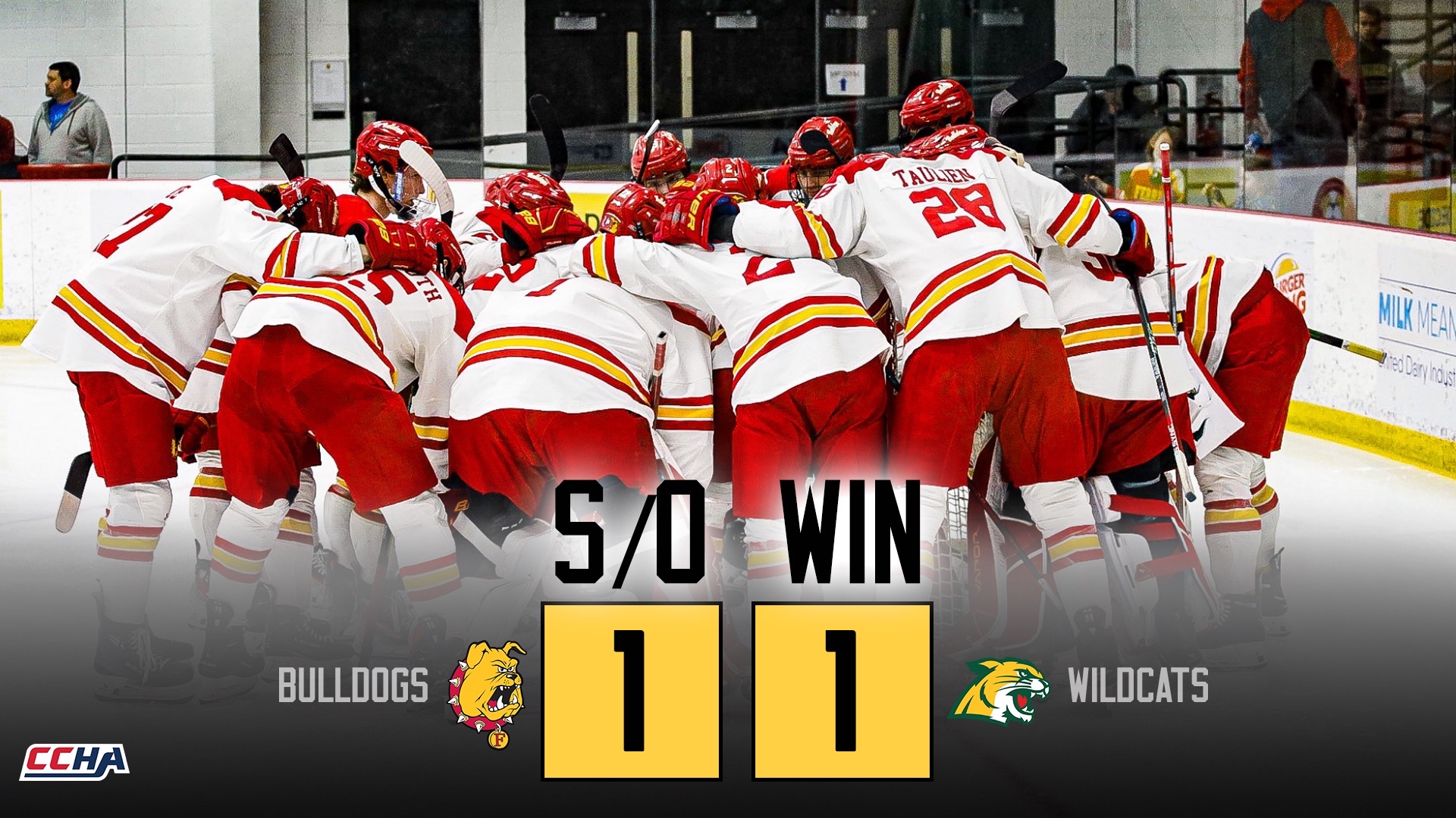 Bulldog Hockey Wins Shootout Against Northern Michigan in Final Home Game of the Year