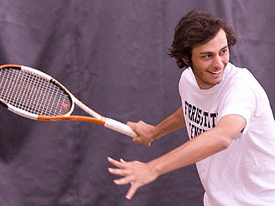 Ferris State men's tennis player Ahmet Demir