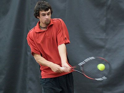 Ferris State's Steven Roberts posted a win at number three singles versus Toledo