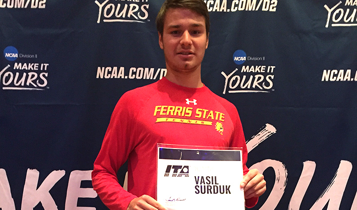 Ferris State Standout Vasil Surduk Receives Division II Men's Tennis Regional Player To Watch Award