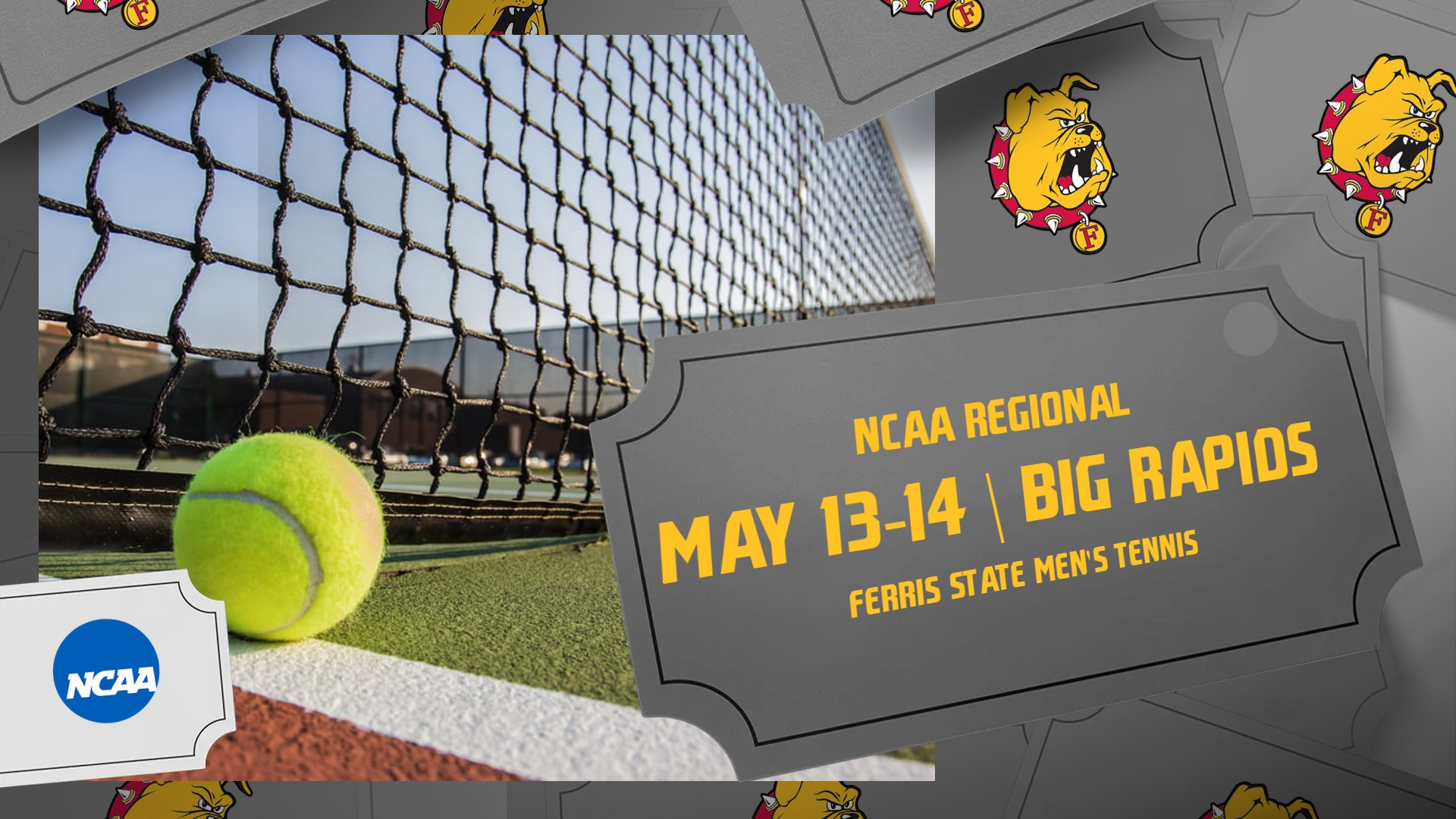 Ferris State Hosts NCAA D2 Midwest Regional Men's Tennis Starting On Monday!