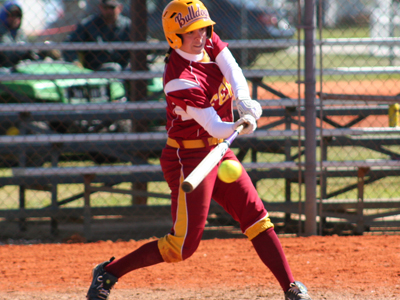 A two-base hit by Stephanie Dusendang in the top of the seventh was the difference in Ferris State's 1-0 triumph at Saginaw Valley State.