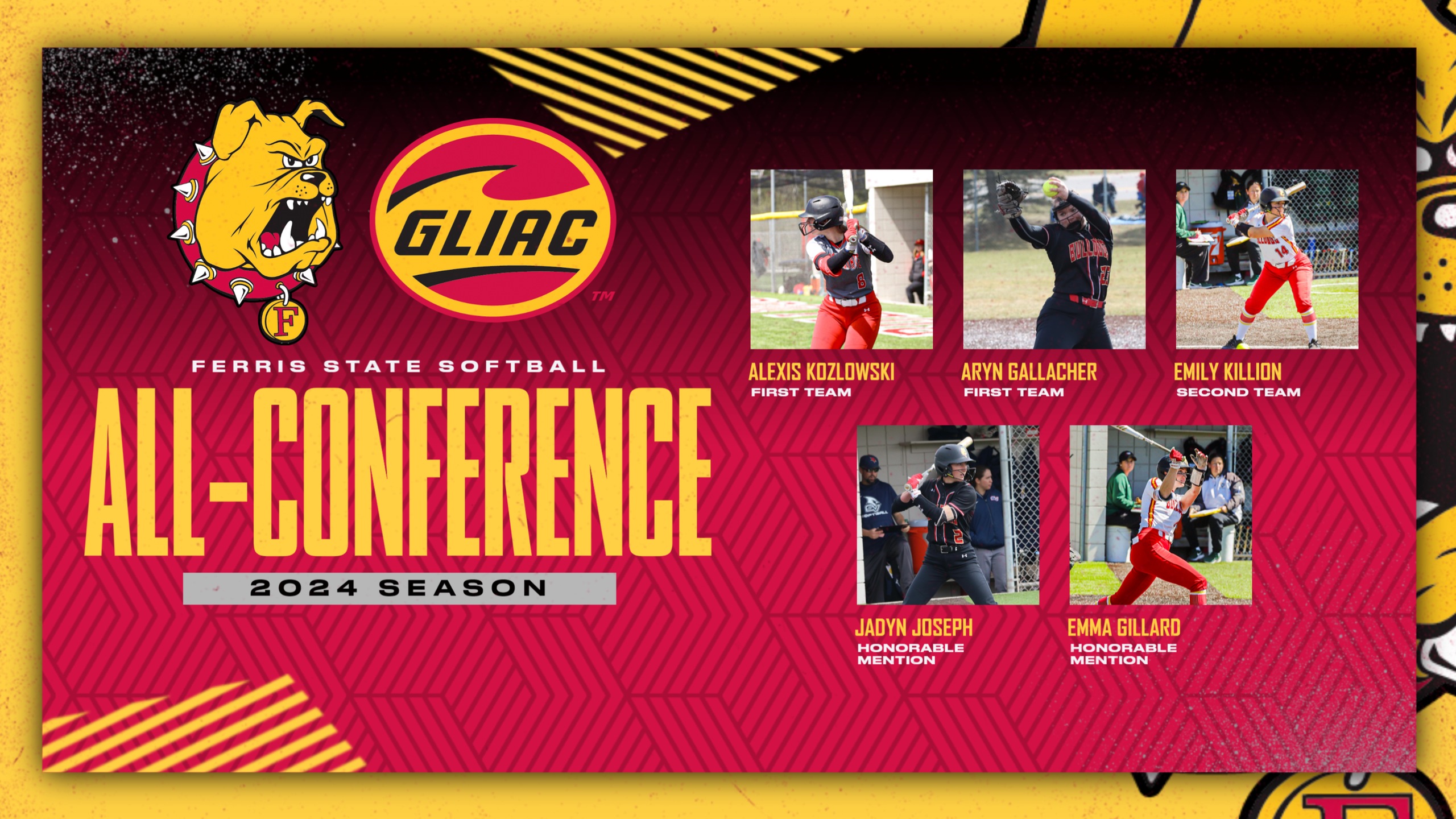 Five Ferris State Softball Standouts Claim All-Conference Honors