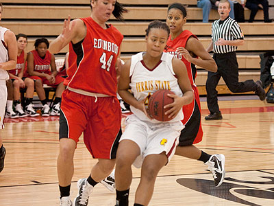 Senior Tiara Adams was named to the All-Classic Team at the Bowie State event