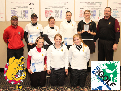 Ferris State earned third-place honors at the GLIAC Championships for the second straight year.  (Photo by Matt Yeoman)