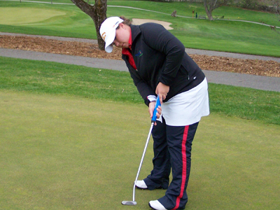 Erin Fuchik shot a team-best 152 two-round score and is presently in fifth place.  (Photo by Joe Gorby)
