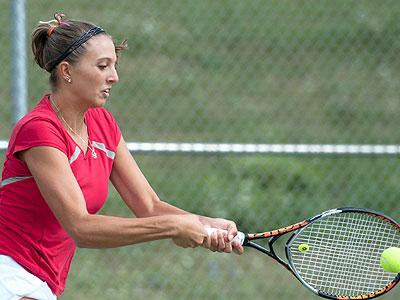 FSU's Natalie Diorio earned a win at sixth singles versus Robert Morris