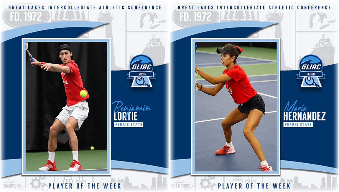 Two Ferris State Tennis Standouts Claim GLIAC Player Of Week Honors