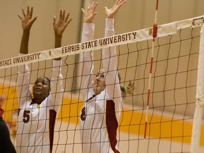 Arielle Goodson (#5) and Ashley Huntey (#8) have helped the Bulldogs win five of their last six matches to date.