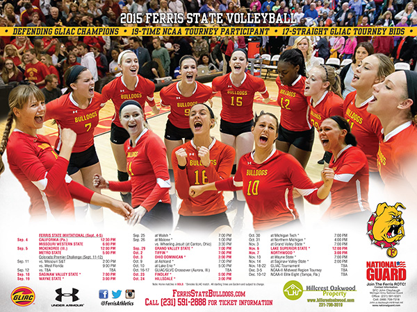 2015 Ferris State Women's Volleyball Yearbook