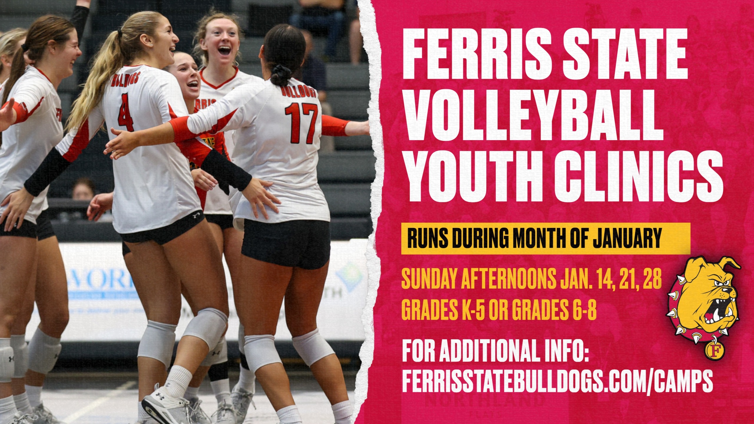 Ferris State Volleyball To Hold Youth Training Clinics This Month; Sign Up Now!
