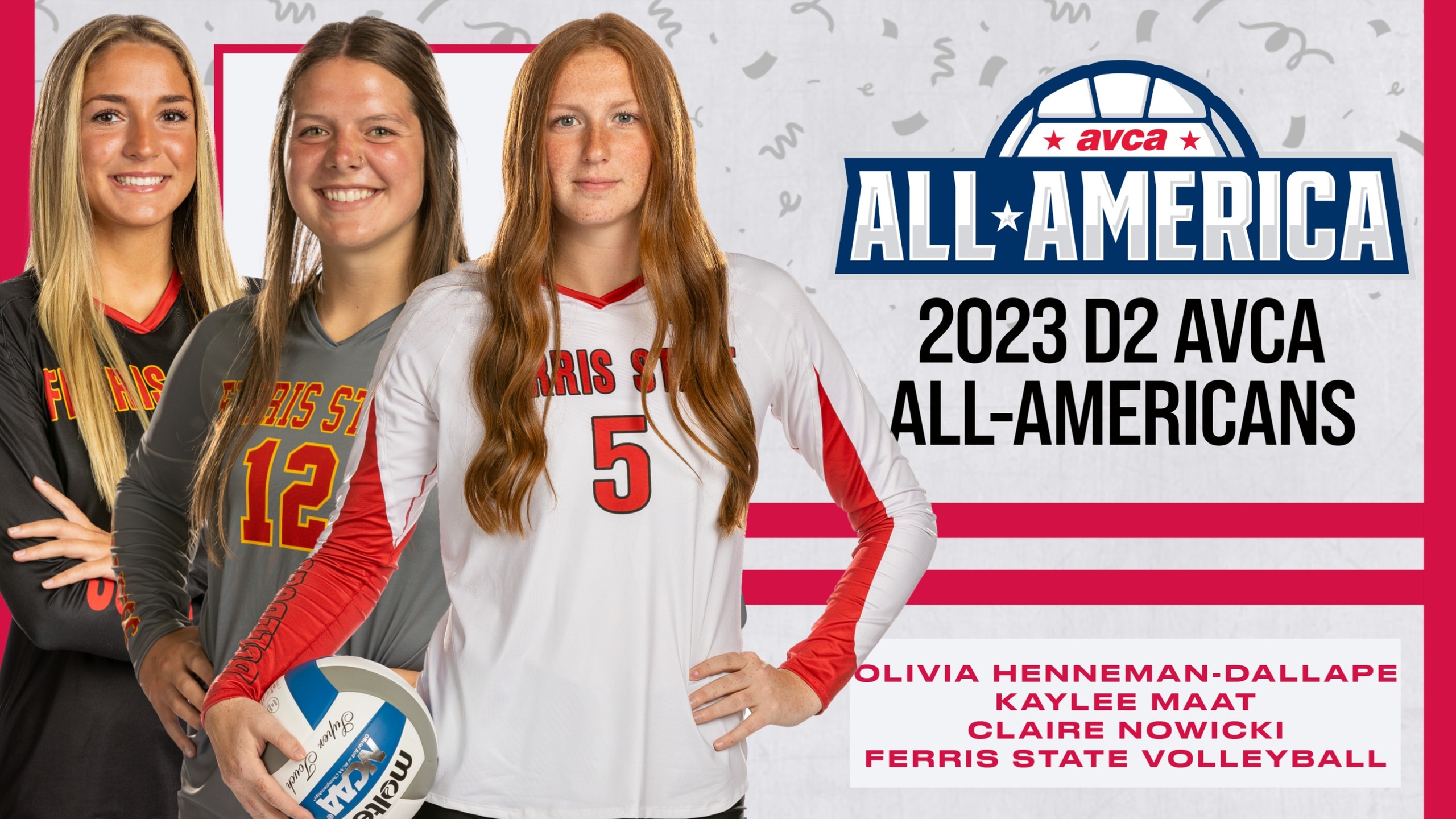 Three Ferris State Volleyball Standouts Earn AVCA All-America Honors!