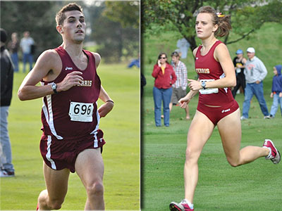 Ryan Chute (left) and Tina Muir (right) paced the Bulldogs on Friday (Photos by Rob Bentley)