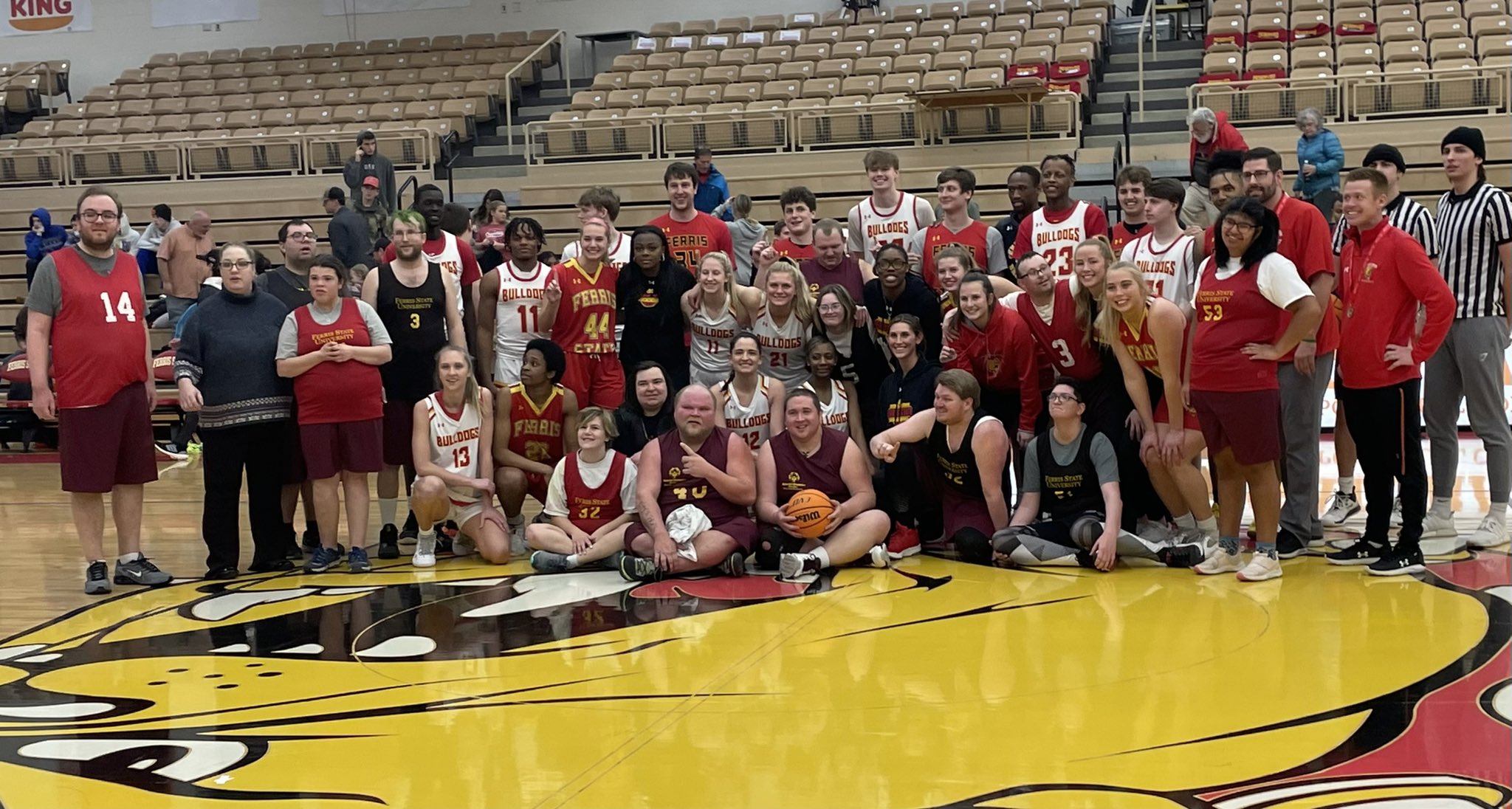 Bulldog Basketball Teams Up with Area 5 Special Olympians!