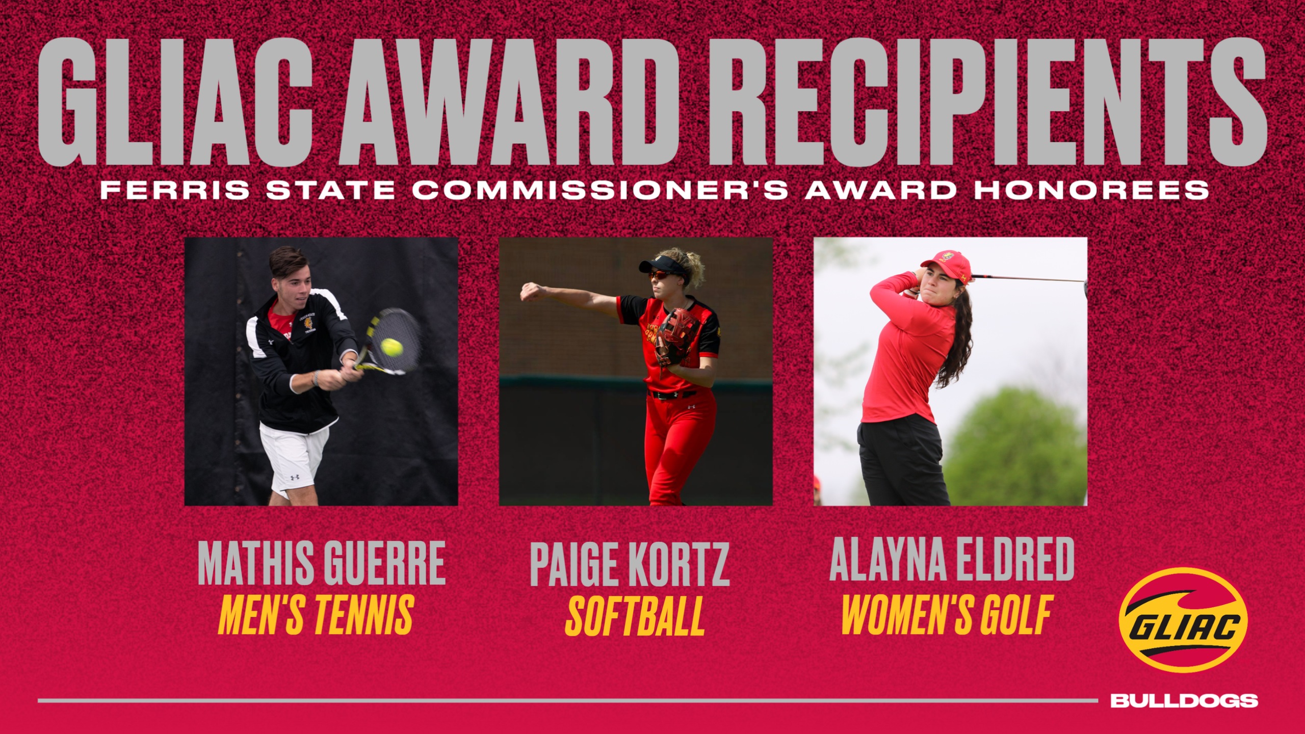 League-High Tying Three Ferris State Student-Athletes Garner GLIAC Commissioner's Award Recognition