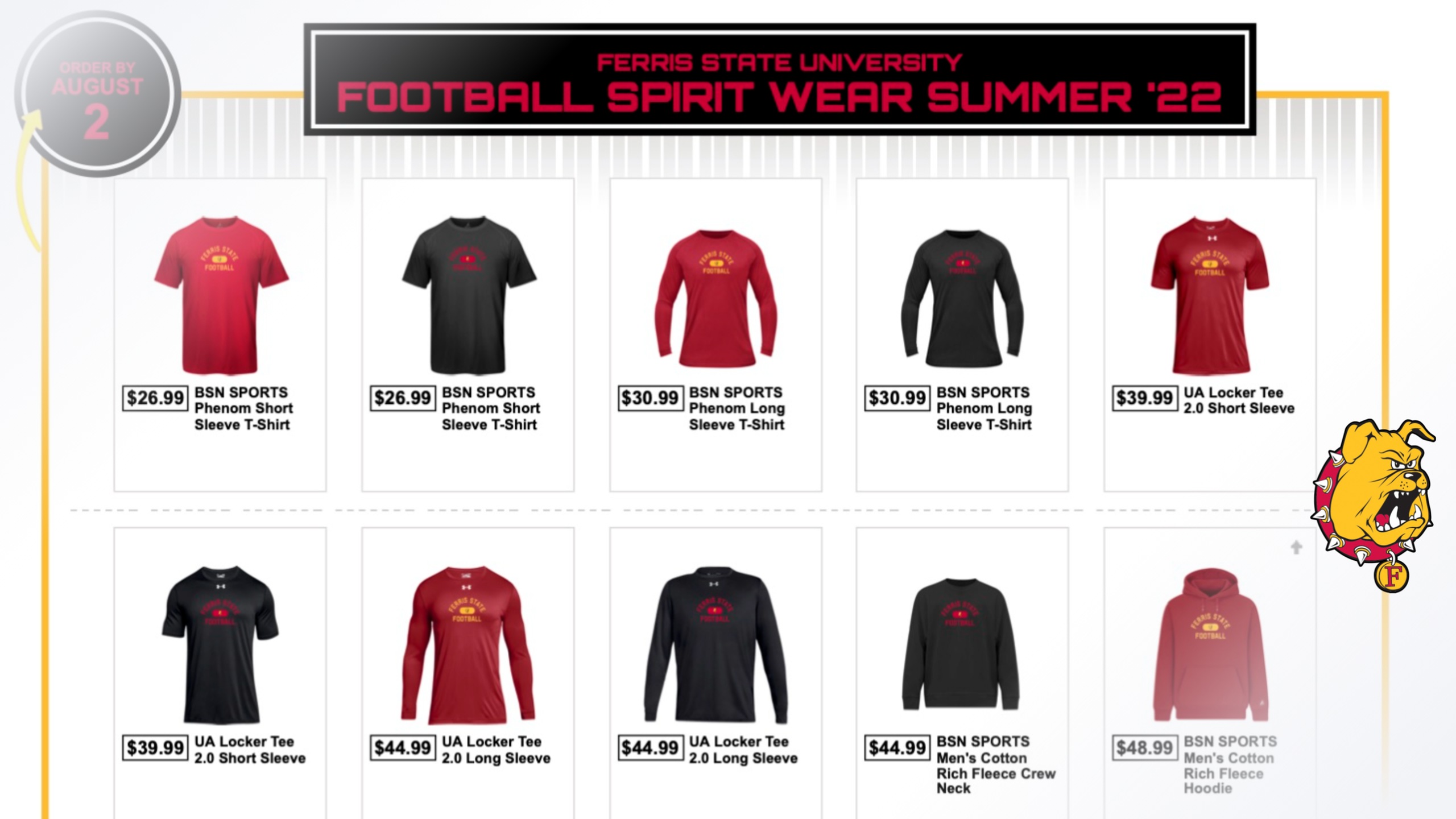 Order Official Ferris State Football Team Gear Now!