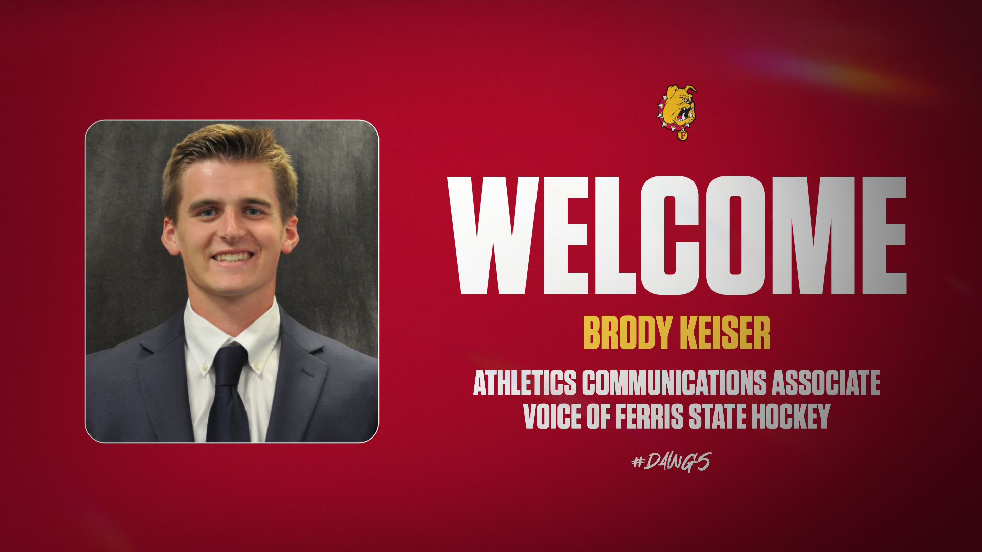 FSU Alum Brody Keiser Appointed As New Athletics Communications Associate and Voice Of Ferris State Hockey