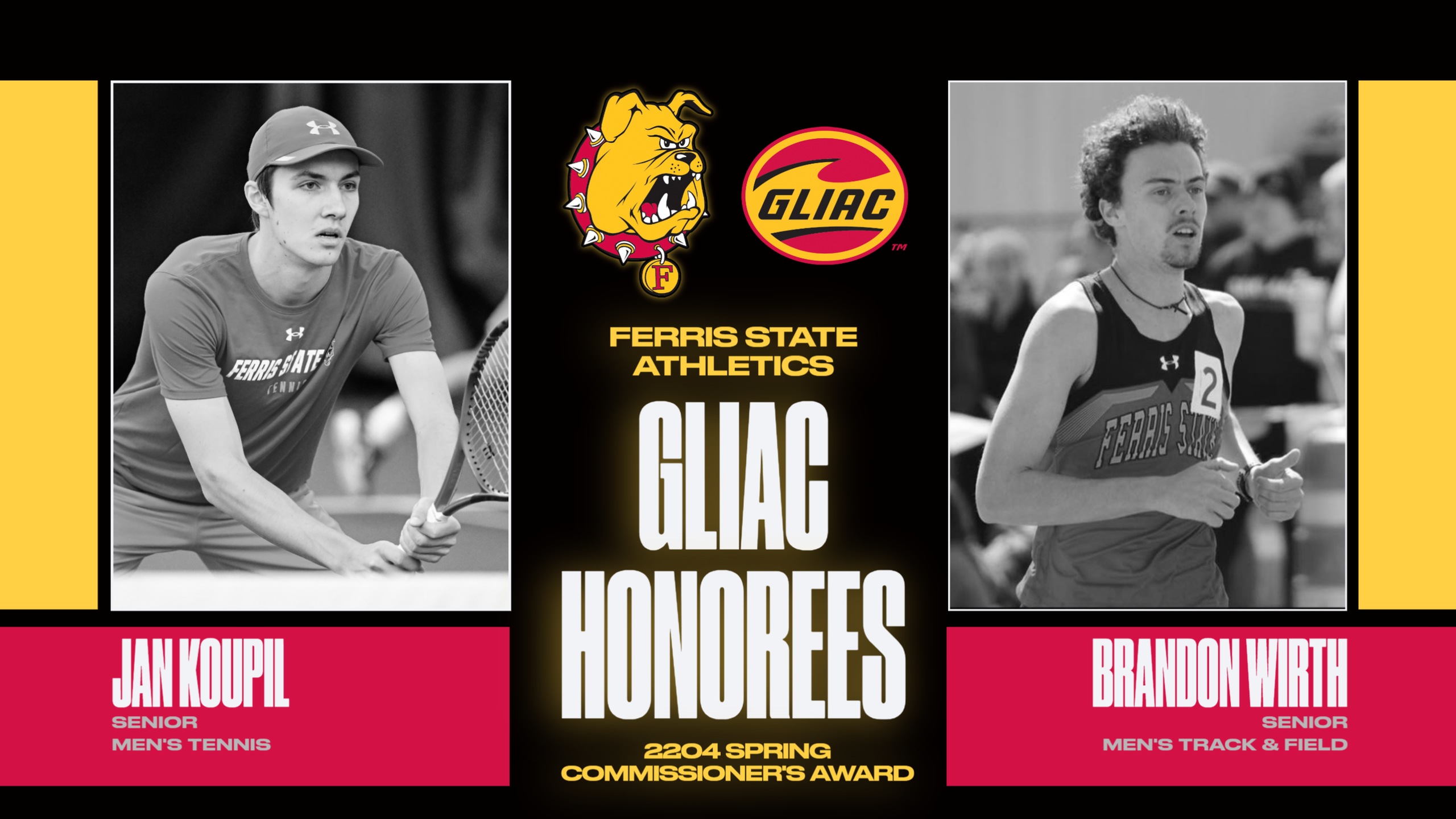 Two Ferris State Spring Sports Standouts Earn GLIAC Commissioner's Award Honors