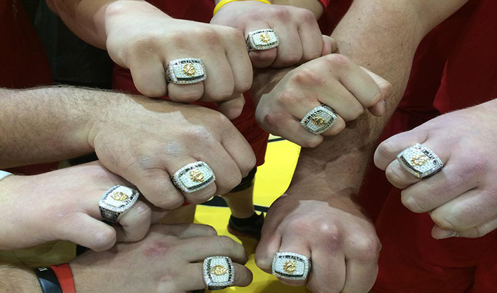 Ferris State Football Receives Championship Rings & Crowns Lift-A-Thon Winners In Special Event