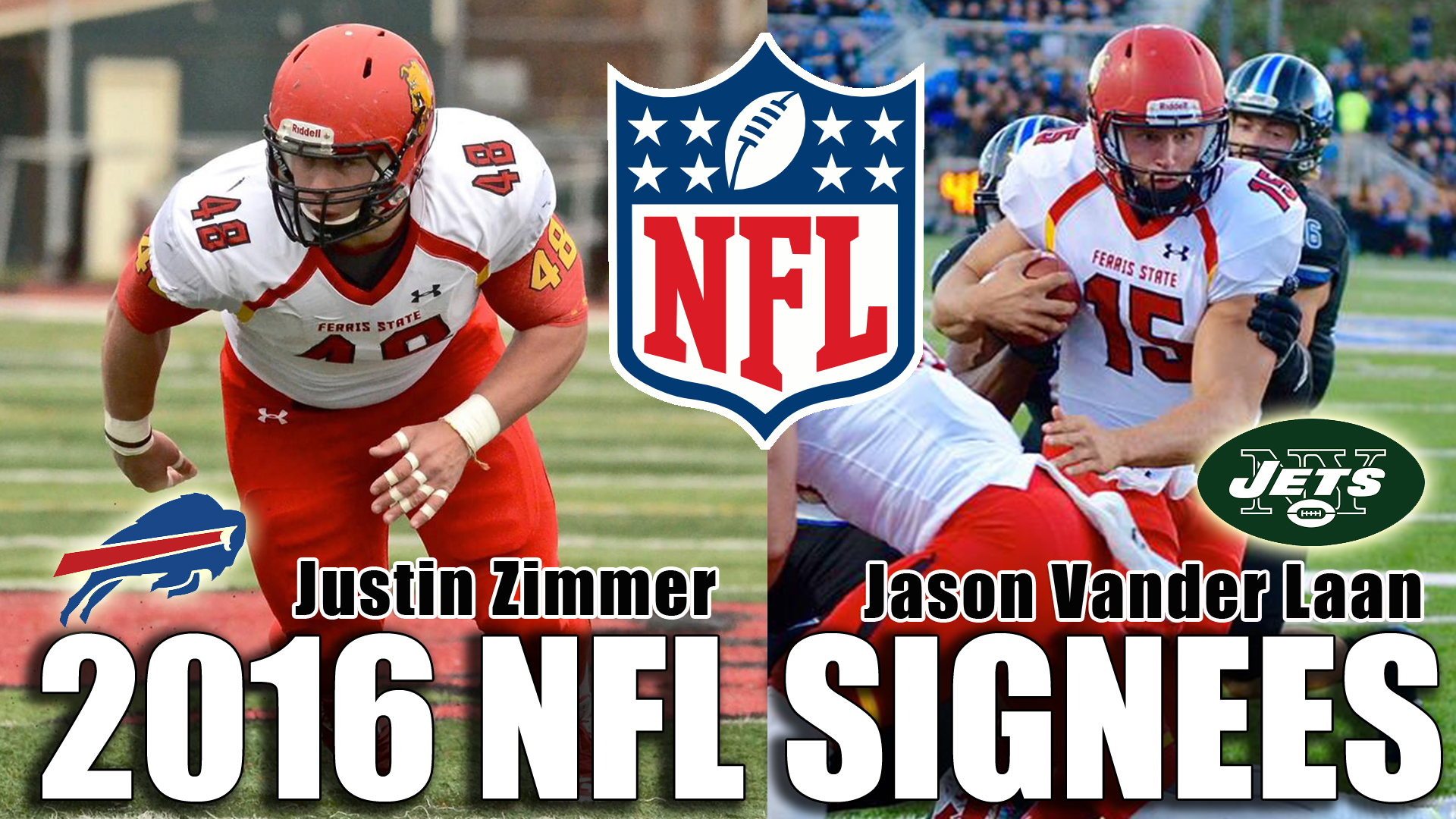 Ferris State Standouts Vander Laan & Zimmer Sign NFL Free Agent Contracts