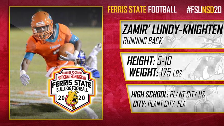 2020 Ferris State Football Signee: Zamir Lundy-Knighten