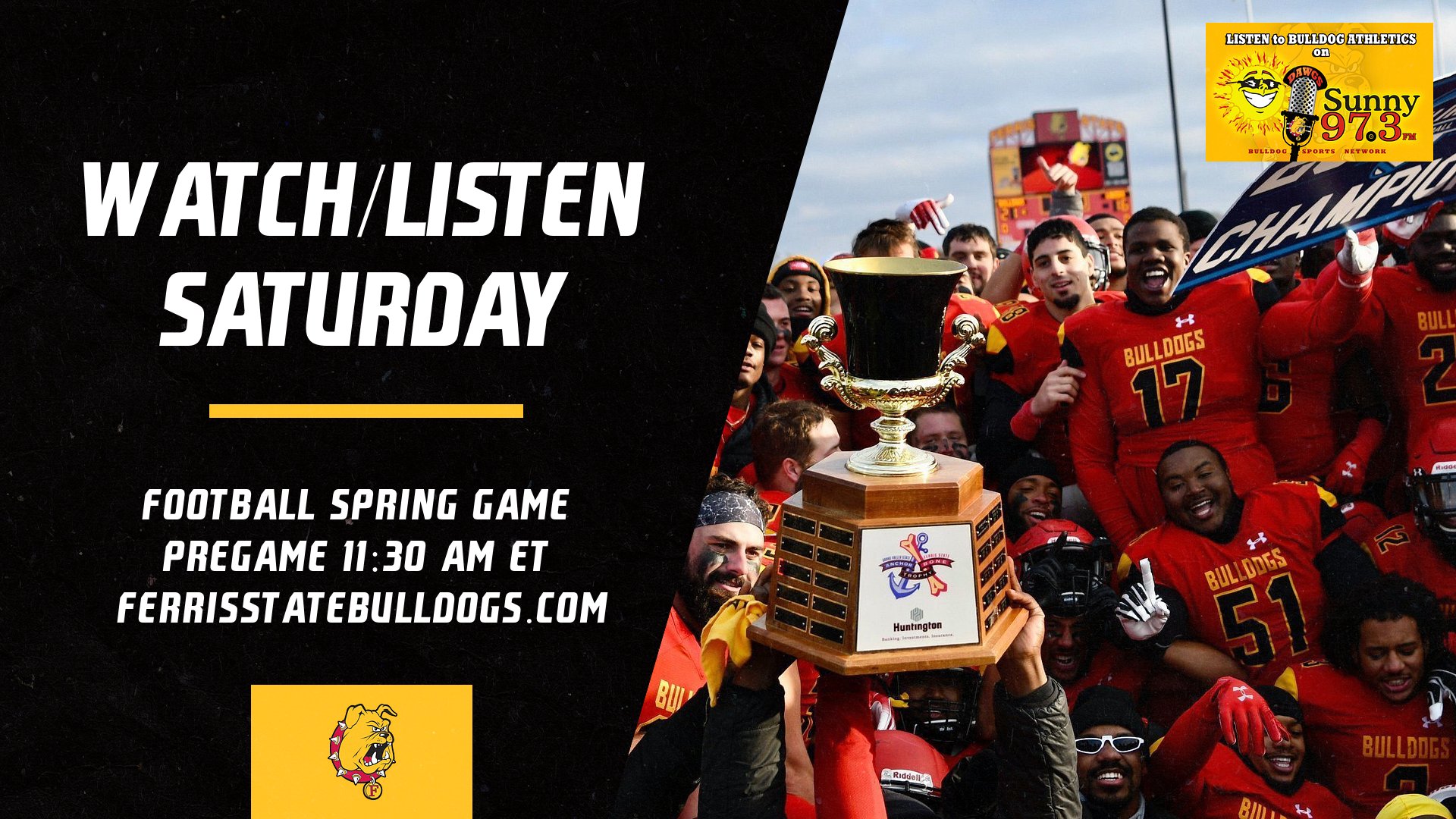 Watch/Listen To Saturday's Spring Football Game Live On The Bulldog Sports Network