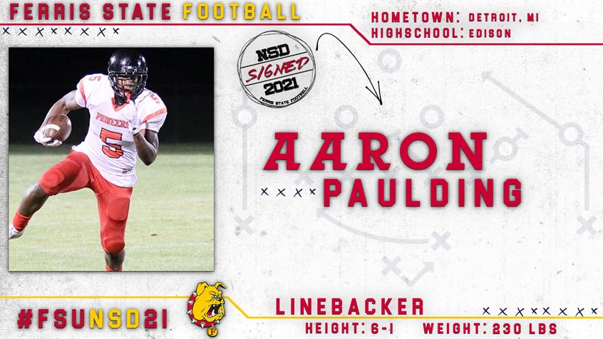 2021 Ferris State Football Signee: Aaron Paulding