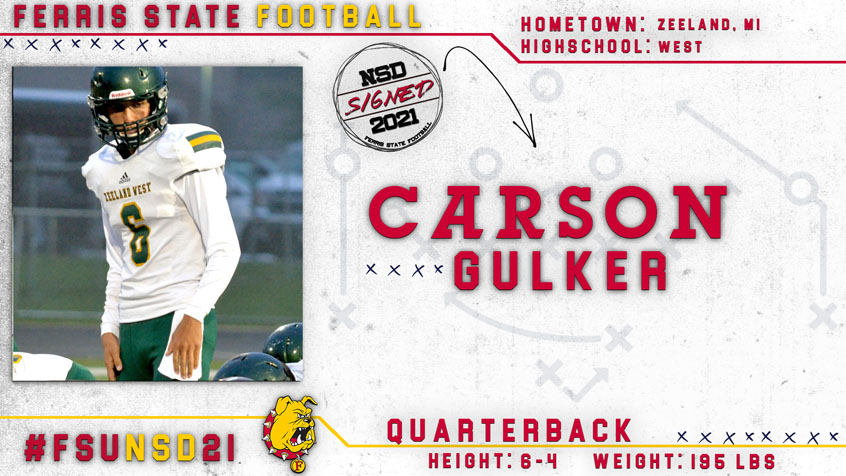 2021 Ferris State Football Signee: Carson Gulker