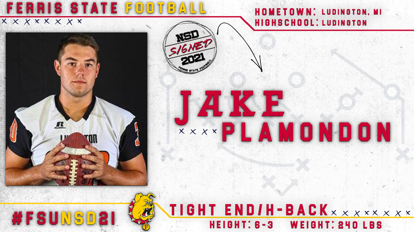 2021 Ferris State Football Signee: Jake Plamondon