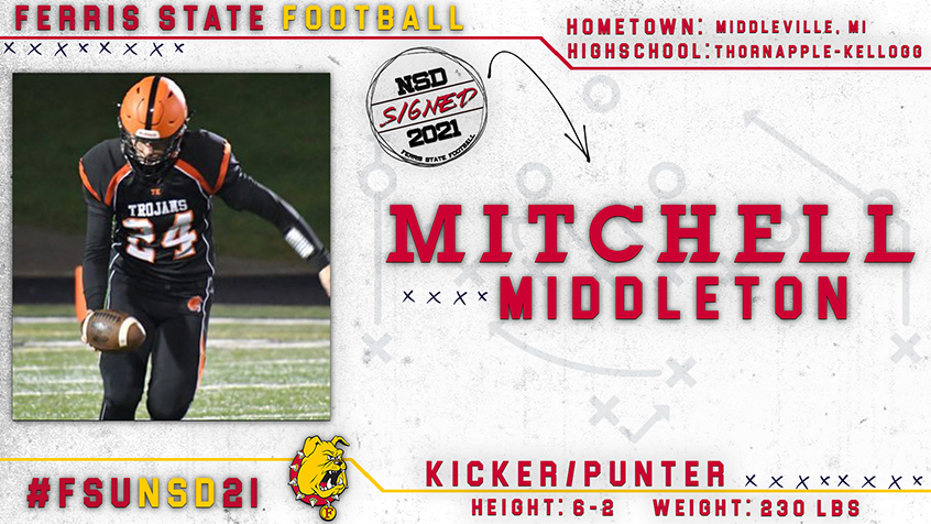 2021 Ferris State Football Signee: Mitchell Middleton
