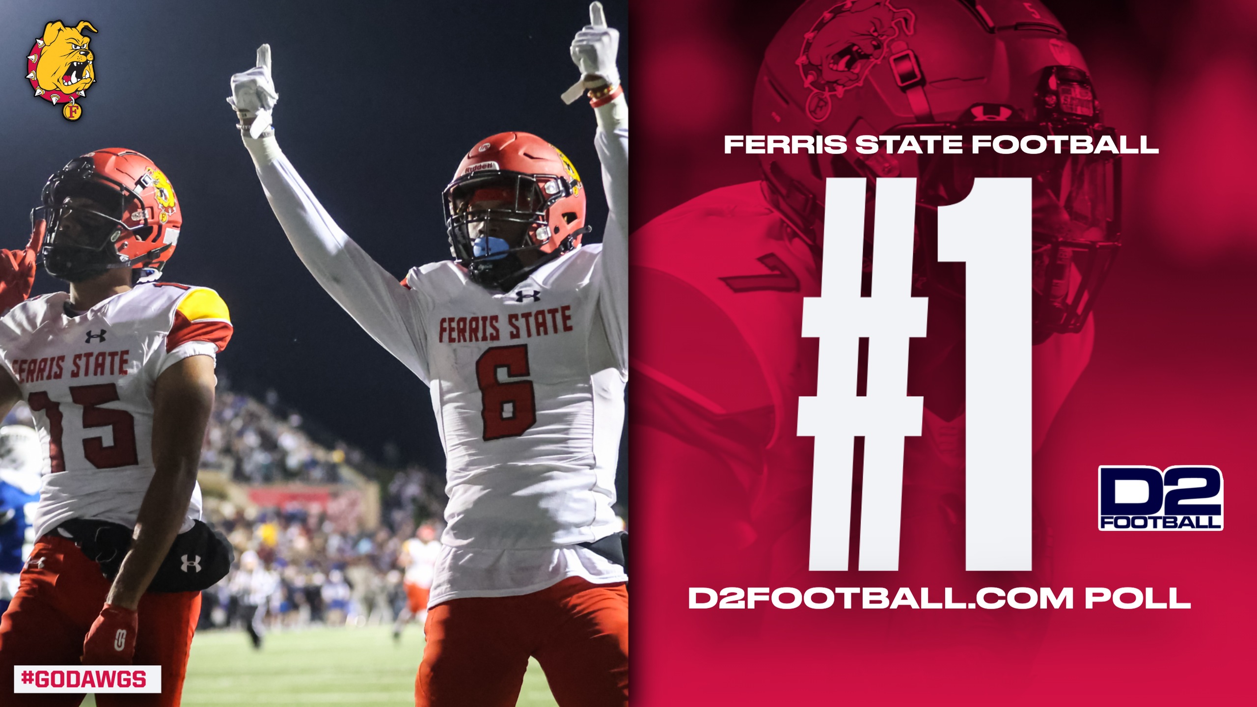 Ferris State Tabbed First Nationally By D2Football And Is Nation's Consensus #1 Team