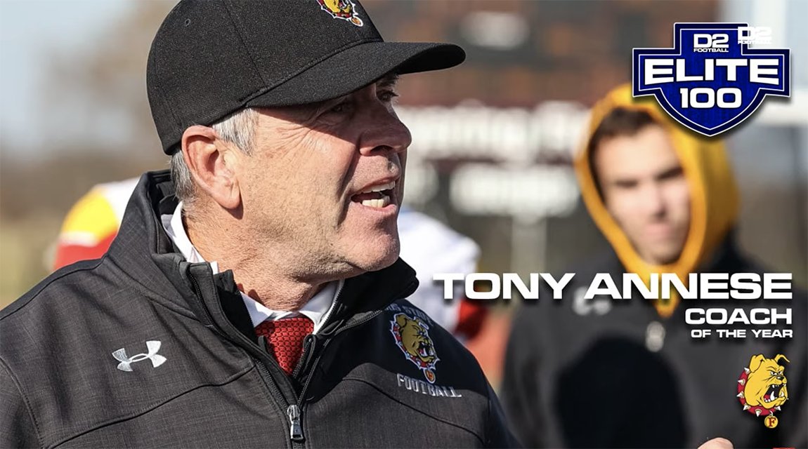 Ferris State's Tony Annese Recognized as D2 Football National Coach Of The Year