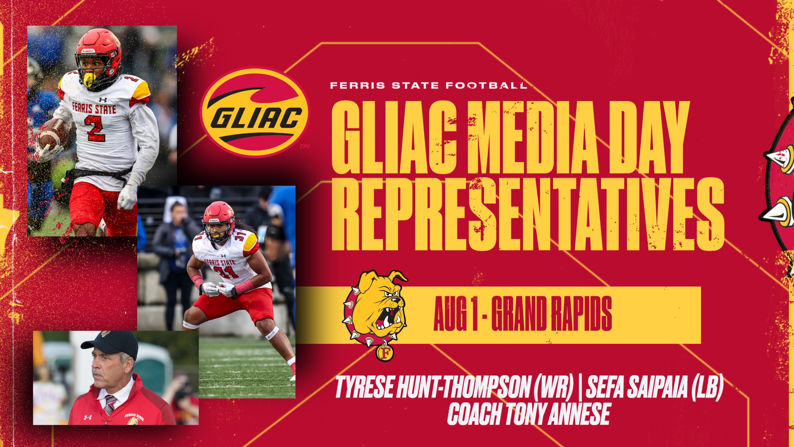 Veteran Duo Slated To Represent Ferris State Football At GLIAC Football Media Day Event