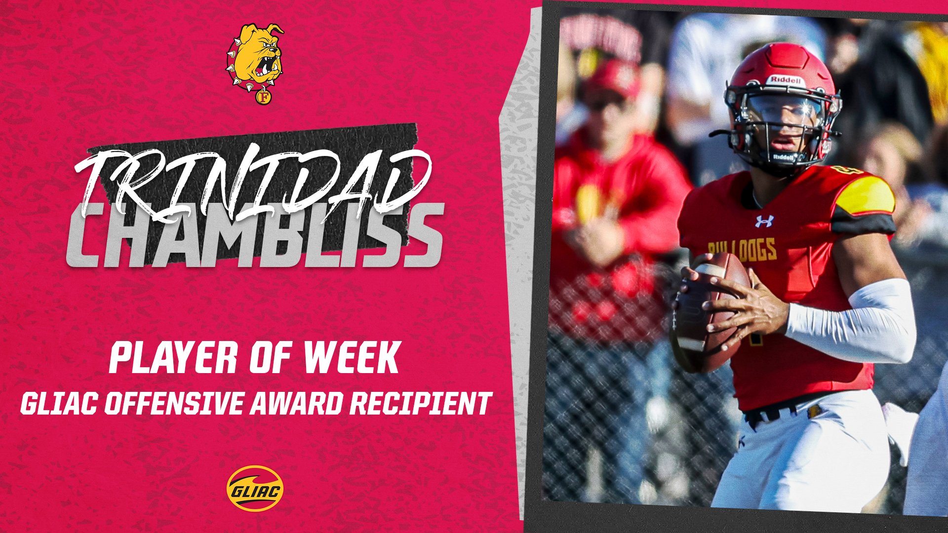 Ferris State's Trinidad Chambliss Tabbed As GLIAC Offensive Player Of The Week