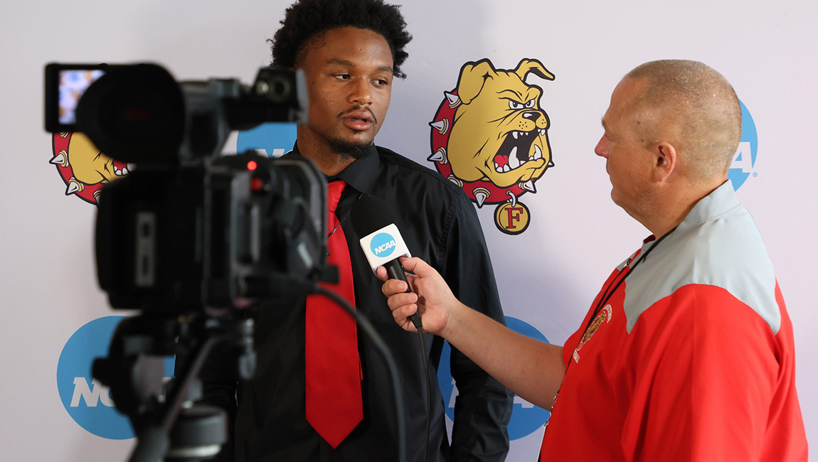 Ferris State Football GLIAC Media Day - Tyrese Hunt Thompson Interview