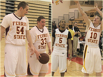 Ferris State Basketball players take part alongside local special olympics athletes (Photos Courtesy of Marty Slagter, Big Rapids Pioneer)