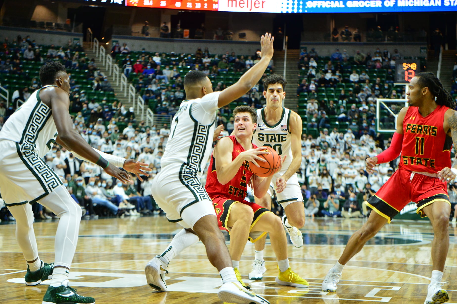 Ferris State Falls In Exhibition Opener Against Michigan State At The Breslin Center
