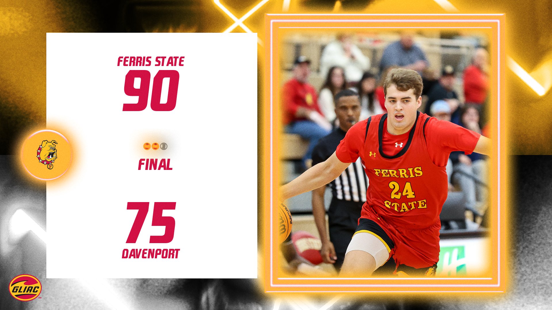 Ferris State Earns League Road Win At DU To Maintain Share of GLIAC Lead
